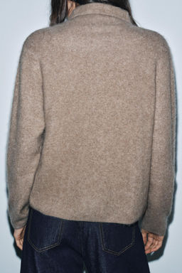 100% WOOL HIGH NECK JACKET - Zara фото 4