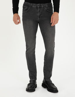 Antrasit Slim Fit Jean Pantolon