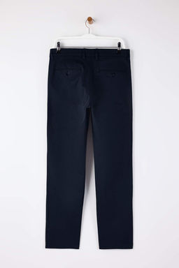 Lacivert Erkek Dokulu Kumas Pantolon TMNAW26PL00029