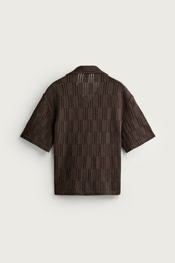 CAMISA RELAXED FIT ESTRUCTURA CALADA / Marr?n - Zara фото 8