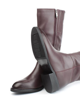 02-FI919-2M BROWN Сапоги зимние женские (натуральная кожа, натуральный мех) - Фабричный китай фото 15