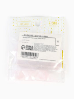 Цена за 2 шт. Бусины для творчества пластик "Цветочек жемчужный" набор 40 шт красный 1,5х1,5 см