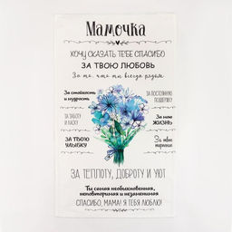 Полотенце Этель Мамочка 40х73 см, 100% хл, саржа 190 гр/м2  фото 2