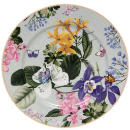 Тарелка керамическая в наборе 2шт "Цветочная фантазия" 20,5см