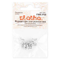 Zlatka Подвеска FMK-P08 слон 10 x 16 мм 5 х 2 шт 01 под серебро  фото 3