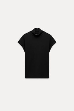 RIBBED HIGH NECK T-SHIRT - Zara фото 13