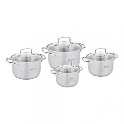 Набор посуды нерж ZEIDAN 8 пр (4,0 л, 5,1 л, 6,6 л, 8,2 л) с крыш, арт. Z-50822