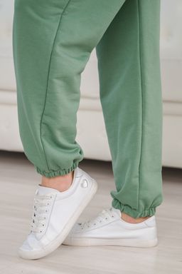 Брюки женские из футера петля Прогулка фисташка - Амадэль фото 8