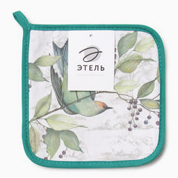 Прихватка Этель Птицы 19х19 саржа,100% х/л,ватин 250г/м2  фото 4