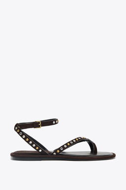 BEADED LEATHER SANDALS - Zara фото 7