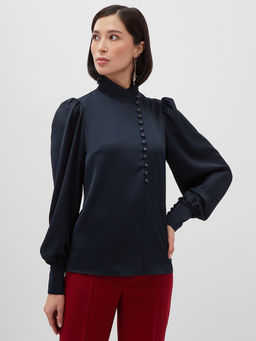 Блуза-косоворотка много пуговиц OD-550-11 - Tantino фото 3