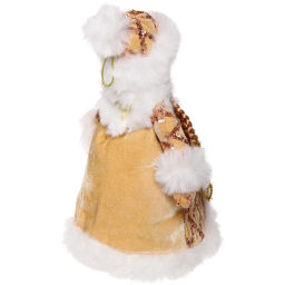 Снегурочка для подарков и конфет "Куча подарков" 30 см (золотая шубка)