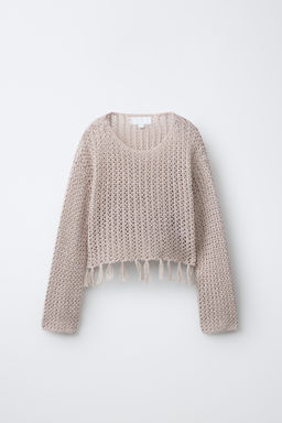 JERSEY PUNTO FLECOS / Tostado - Zara фото 3