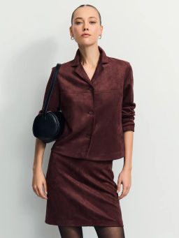 Юбка мини из искусственной замши / Zarina