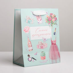 Цена за 2 шт. Пакет подарочный ламинированный, упаковка, Розовая нежность, MS 18?23?10 см