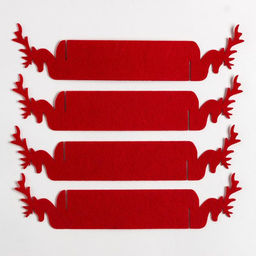 Набор декоративных колец для салфеток Новогодний олень 4 шт, d=5 см, 100% п/э, фетр - Доляна фото 5