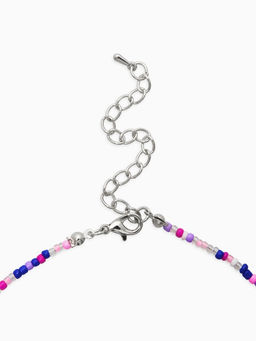 Цена за 2 шт. Бусы бисерные с подвеской детские «Выбражулька. Цветок», 38 см, разноцветные