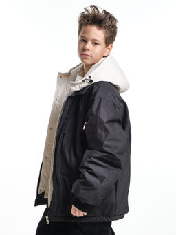 Куртка для мальчика утепленная 33-8215 черный