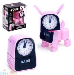 Часы-будильник Щенок-трансформер в ассортименте D622-H074A, D622-H074A