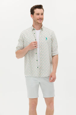 U. S. Polo Assn Мужская зеленая рубашка с длинным рукавом - U.s. polo assn фото 15