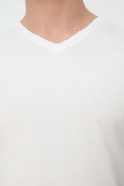 TRENDYOL MAN Vizon Slim/Dar Kesim Basic V Yaka K?sa Kollu %100 Pamuklu T-Shirt TMNSS19BO0002 - Trendyolmilla фото 8
