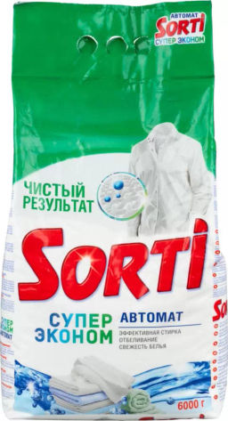 СОРТИ-АВТОМАТ стир.порошок 6000гр Супер Эконом пакет