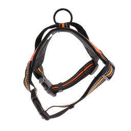 Шлейка улучшенная К7 мягкая светоотражающая, размер S, ОГ 44-55 см, вес 5-9 кг, оранжевая - Пижон фото 4