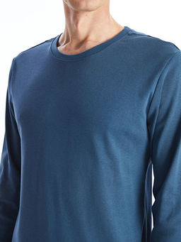 Bisiklet Yaka Uzun Kollu Erkek Ti??rt