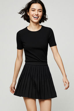 TRENDYOLMILLA Beyaz Pileli Mini Dokuma Etek TWOAW21ET0111 фото 10