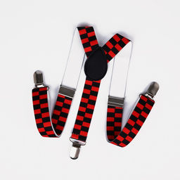 Подтяжки детские, ширина 2.5 см, цвет чёрный/красный - Simaland фото 2