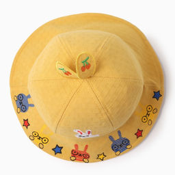 Панама детская «Зайки» MINAKU, цвет жёлтый, размер 48-50