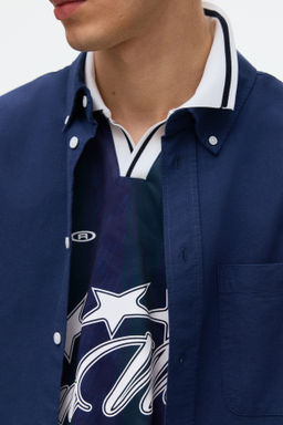 Camisa Oxford de manga corta Relaxed Fit - H&m фото 8
