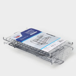 Сушилка для посуды с поддоном 2-х ярусная, разборная, 39.5×24×29.5 см, чёрная