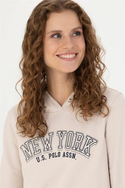 U. S. Polo Assn Женская кремовая толстовка с капюшоном - U.s. polo assn фото 10