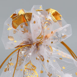 Набор мешков «С Новым счастьем!», органза, 10 шт, 16 х 24 см