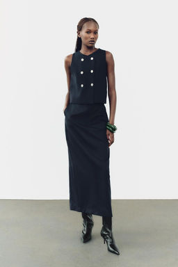 PLAIN KNIT CROP TOP - Zara фото 7