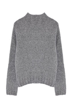 Gri Yumusak Dokulu Pamuklu Triko Kazak TWOAW25KZ00005 - Trendyolmilla фото 7