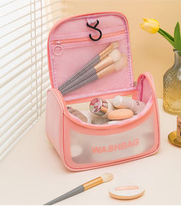 Косметичка -вместительный органайзер для косметики WASHBAG, желтый, 22х14х16см - Buro фото 2