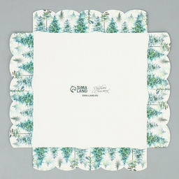 Цена за 5 шт. Коробка для кондитерских изделий с PVC крышкой «Зима», 15 х 15 х 3 см