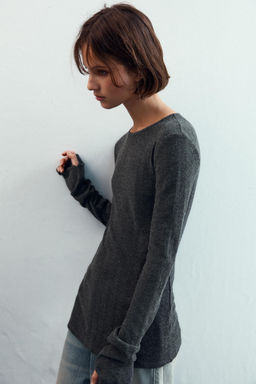 SOFT RIB T-SHIRT - Zara фото 3