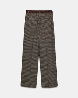 STRAIGHT CHECK TROUSERS WITH BELT - Zara фото 7
