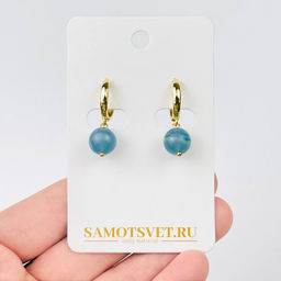 Серьги из карибского Кальцита