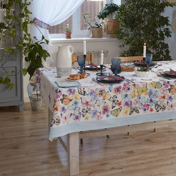 Скатерть Этель. Бабочки, 110?147 см, 100% хлопок, репс 210 г/м?
