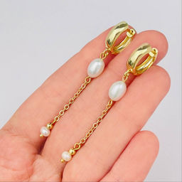 Серьги длинные из Жемчуга