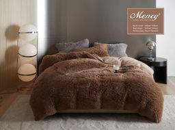 Меховой КПБ Mency Однотонный MMENO003 Евро