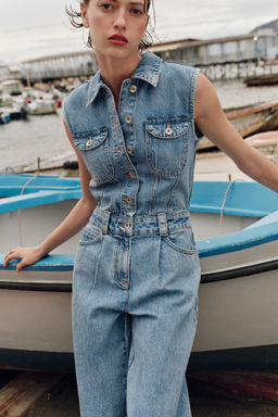 MONO Z1975 DENIM PIERNA BALLOON / Azul medio