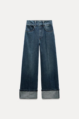 ZW COLLECTION RELAXED HIGH-WAIST JEANS - Zara фото 3