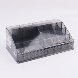 Органайзер для хранения косметики, 16 секций, 12.5×21.5×8 см, чёрный