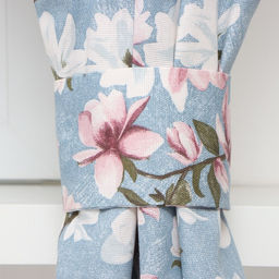 Комплект штор для кухни с подхватами Доляна Магнолия, 150х180 см - 2 шт, 50% хл, 50% пэ  фото 3