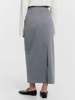 Юбка женская миди серая серая фактура 152789 - Mark formelle фото 4